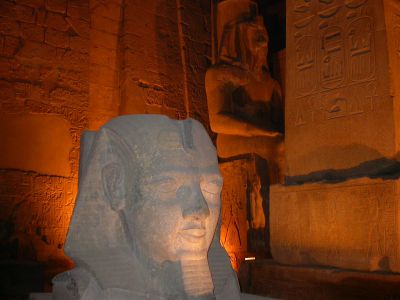 Aftenmotiv i Luxor-templet.