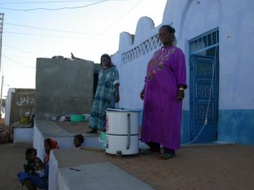 Kvinder i nubisk landsby.