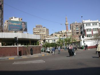 Ryddet gade i Cairo.