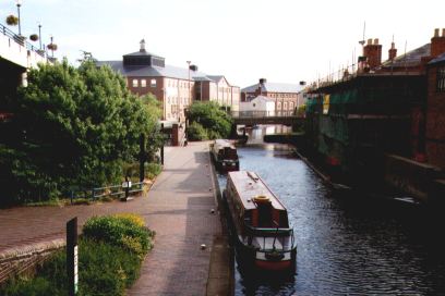 Mooring i Birminghams centrum