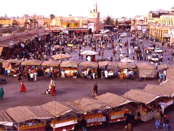 Djema El Fna i Marrakech. 