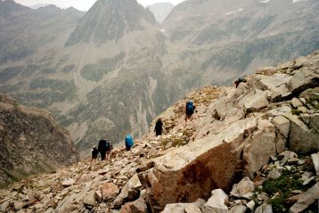 Efter passet Col des Mulets 2.591 m